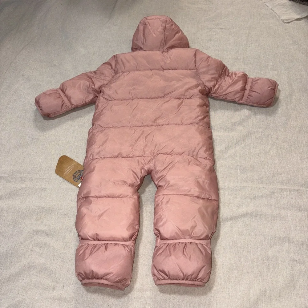 NWT Gap-Baby Recycled Heavy Weight‎ Puffer One-Piece 18-24 Mo Pink Girls Winter